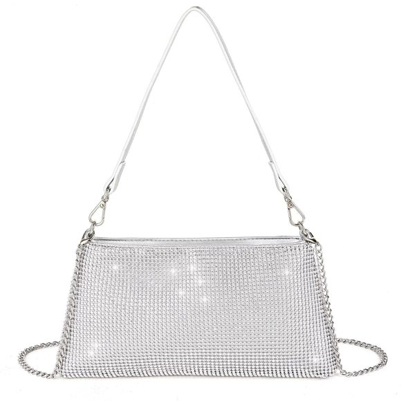 Bling Evening Clutch Bag Bridesmaid Lady Girl Bride Glitter XD - Picture 1 of 7